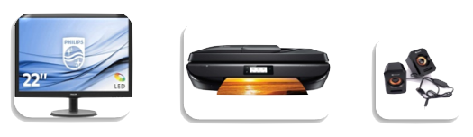 Écran, Imprimante, Haut-parleurs
