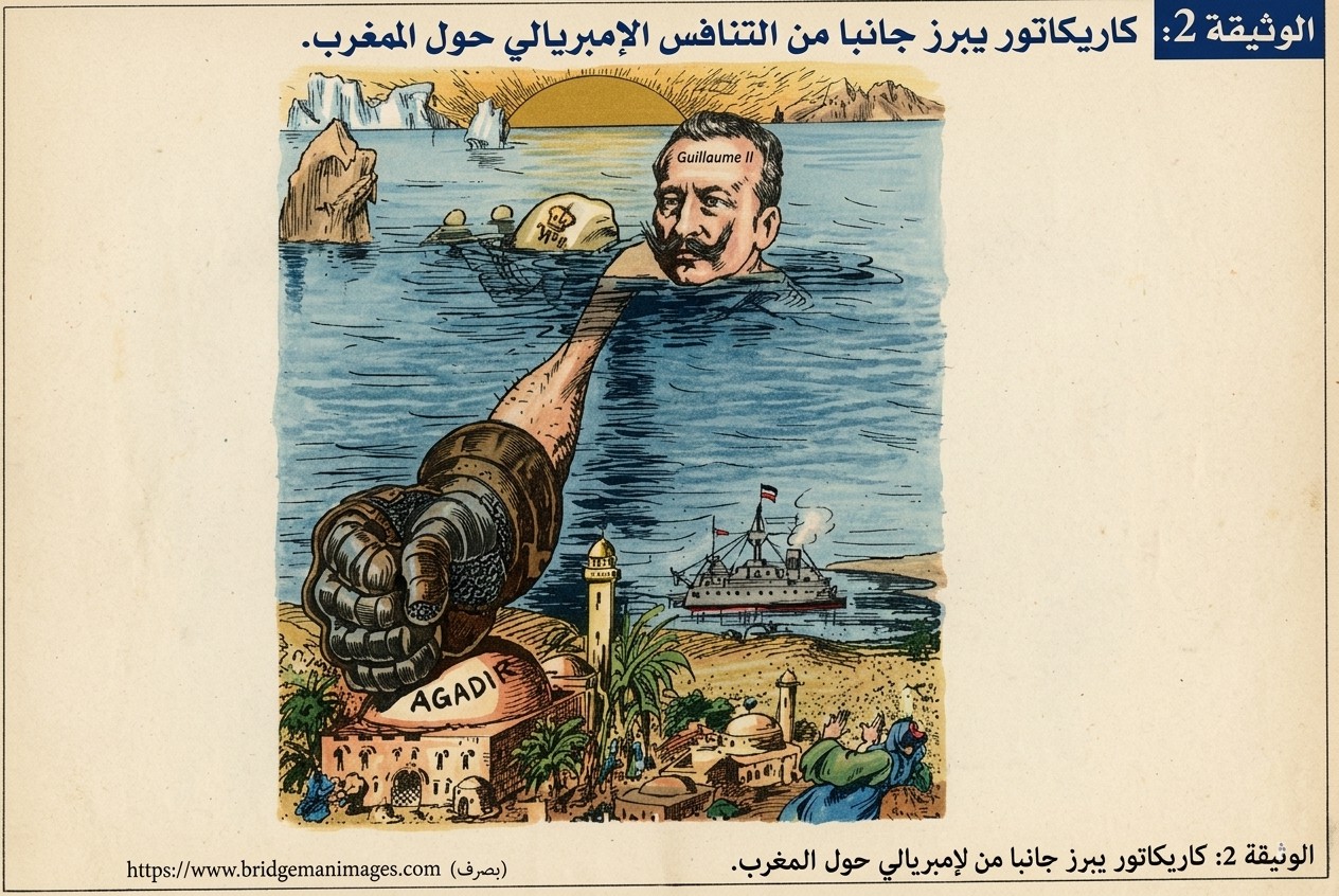 Caricature Guillaume II Agadir