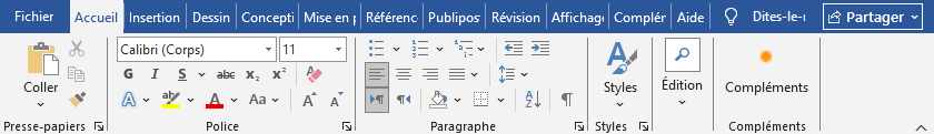 Interface Microsoft Word