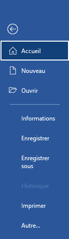 Interface Microsoft Word